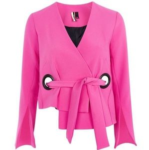 Topshop Eyelet Cropped Jacket IN2001